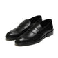 5004-Black Cow Leather Formal Loafer Style In Rubber sole