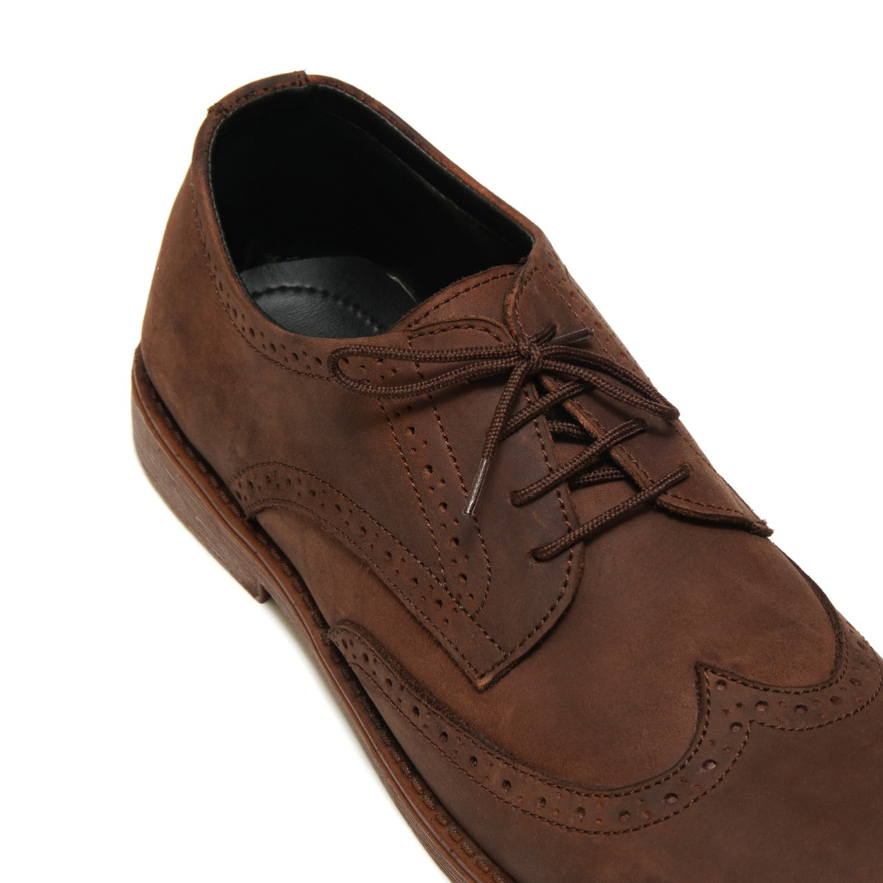 7058-Oily Brown Casual Suede Shoes