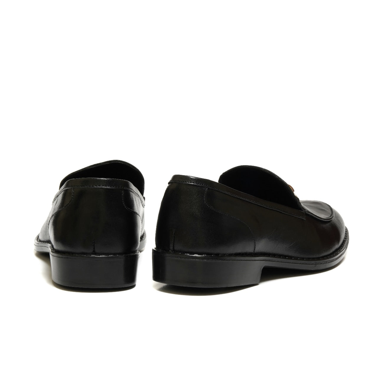 4004-Black Cow Leather Horse bit Formal Loafer Style In Rubber sole ...