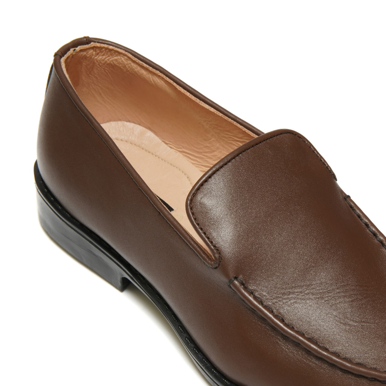 6006-Brown Soft Premium Formal leather loafers - DeVogue