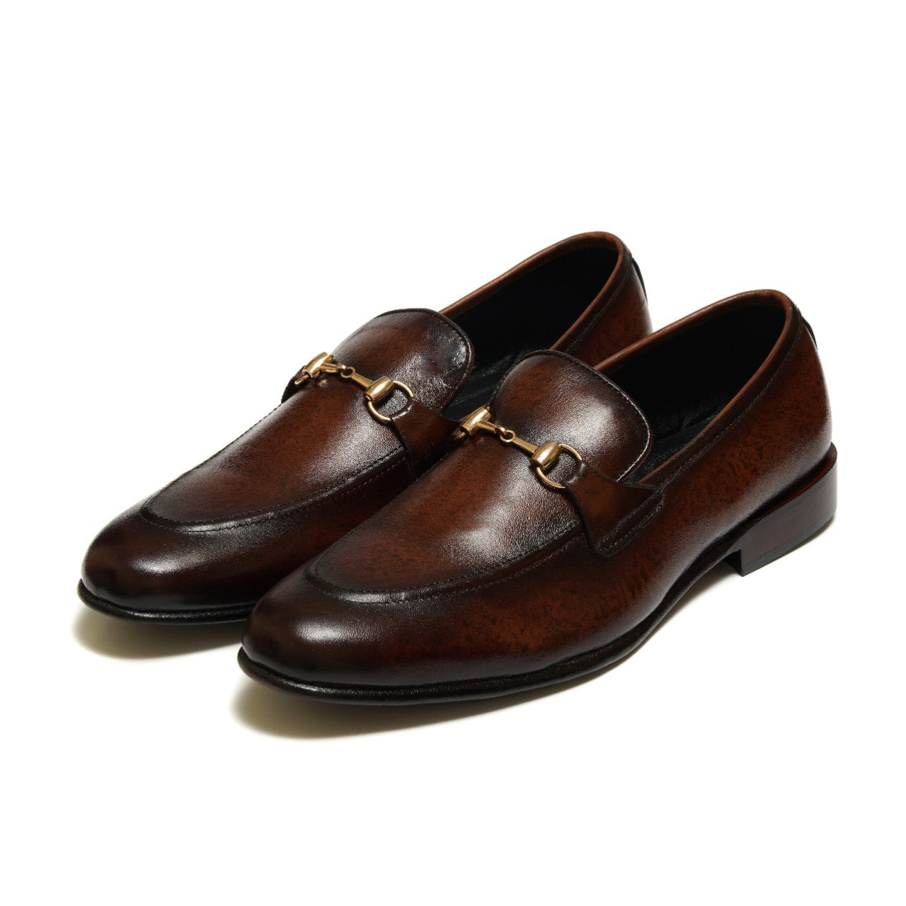 4011-Patina Cow Leather Formal Horse Bit Style - DeVogue